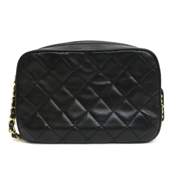 Chanel Lambskin Single Chain Shoulder Bag Matelasse Black - Picture 2 of 10